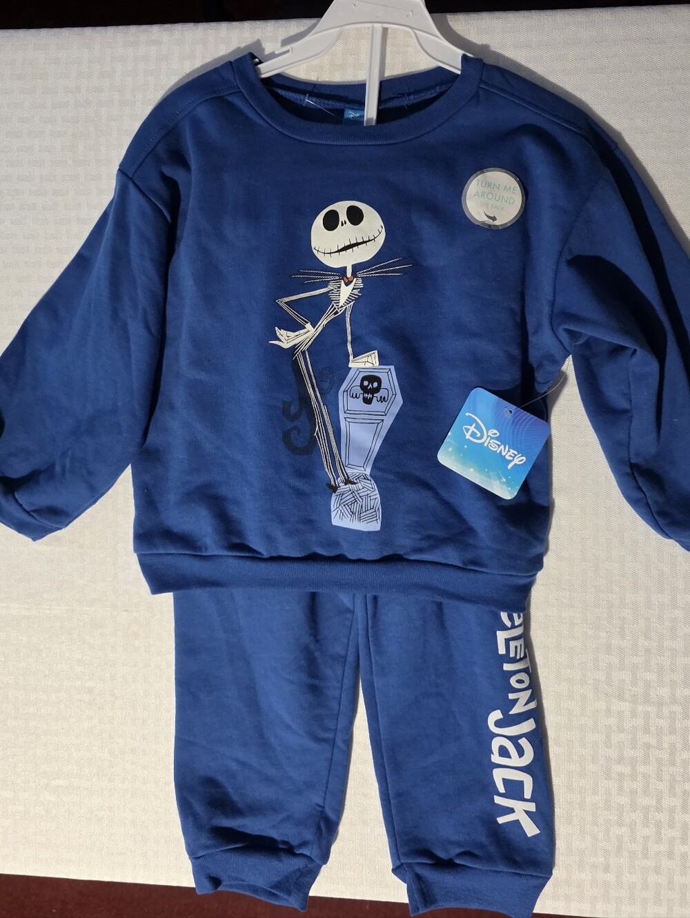 Disney Blue Jack Skellington Kids Sweatpants And Sweatshirt Set